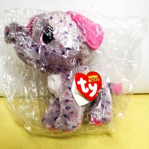 COPY - NWT! BEANIE BOOS SPECKS THE ELEPHANT, PURPLE/PINK, 4" TALL.